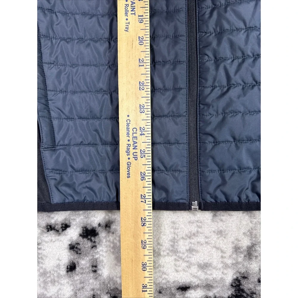 Eddie Bauer Puffer‎ Vest Mens Small Navy Blue Quilted Insulated Full Zip Gorp